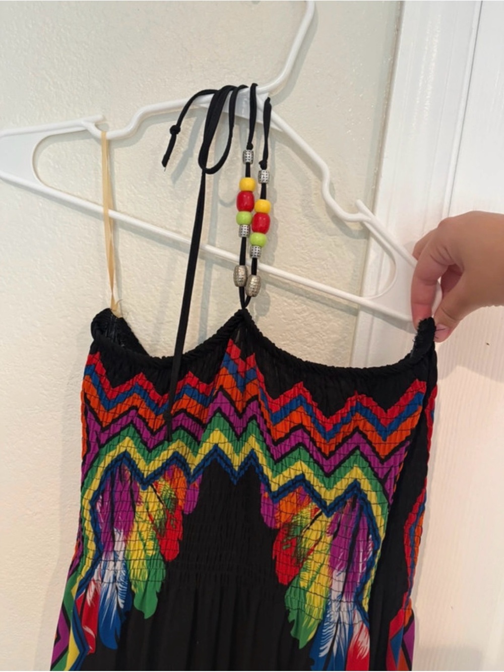 Just Love Black Multicolor Chevron Maxi Dress